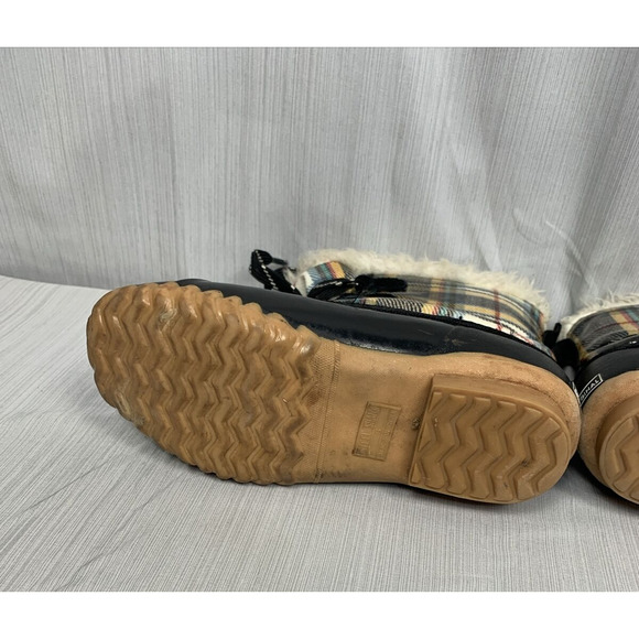 Sporto Original Womens Boot 6M Duck Boot‎ Black with Plaid Print - Picture 16 of 16